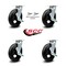 Service Caster 8 Inch Rubber on Steel Caster Set with Roller Bearings 4 Brake 2 Swivel Lock SCC SCC-30CS820-RSR-TLB-BSL-2-TLB-2 - alternate 5